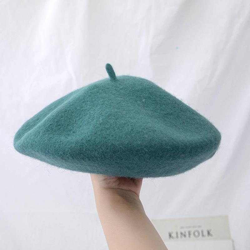 Satomi Ishihara Retro Wool Beret: Thickened Japanese & Korean Versatile Pumpkin Hat for Women