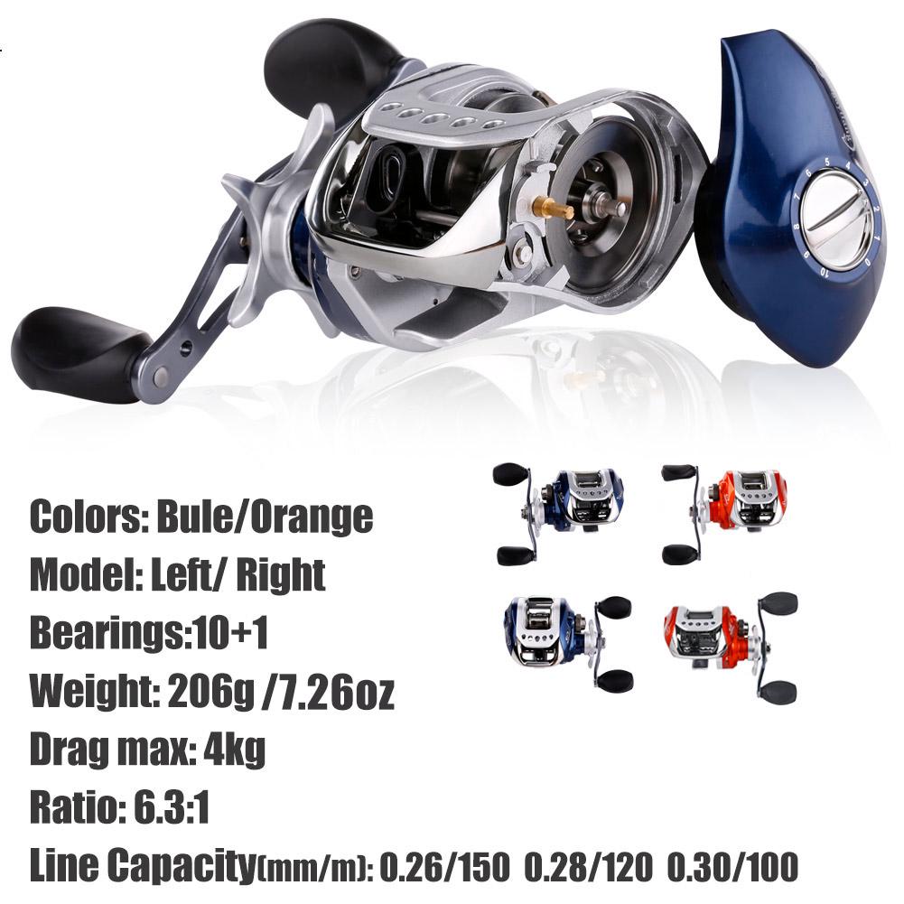Casting Fishing Rod and Reel Carbon 1.8M-2.7M Telescopic Fishing Rod with 11BB Baitcasting Reel Kits