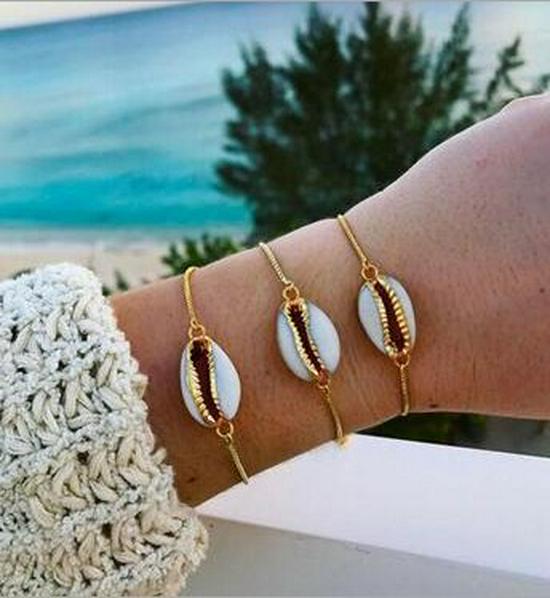 Модный Европейско-Американский Пляжный Браслет с Ракушками Conch