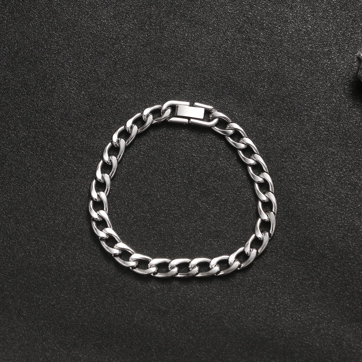 

Браслет-цепочка из титановой стали NK Cuban: Модный, прочный, в стиле хип-хоп-панк для мужчин