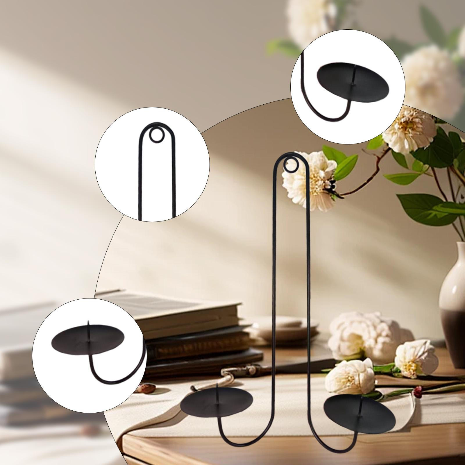 

Черный металлический настенный подсвечник-колонна для дома With Circle