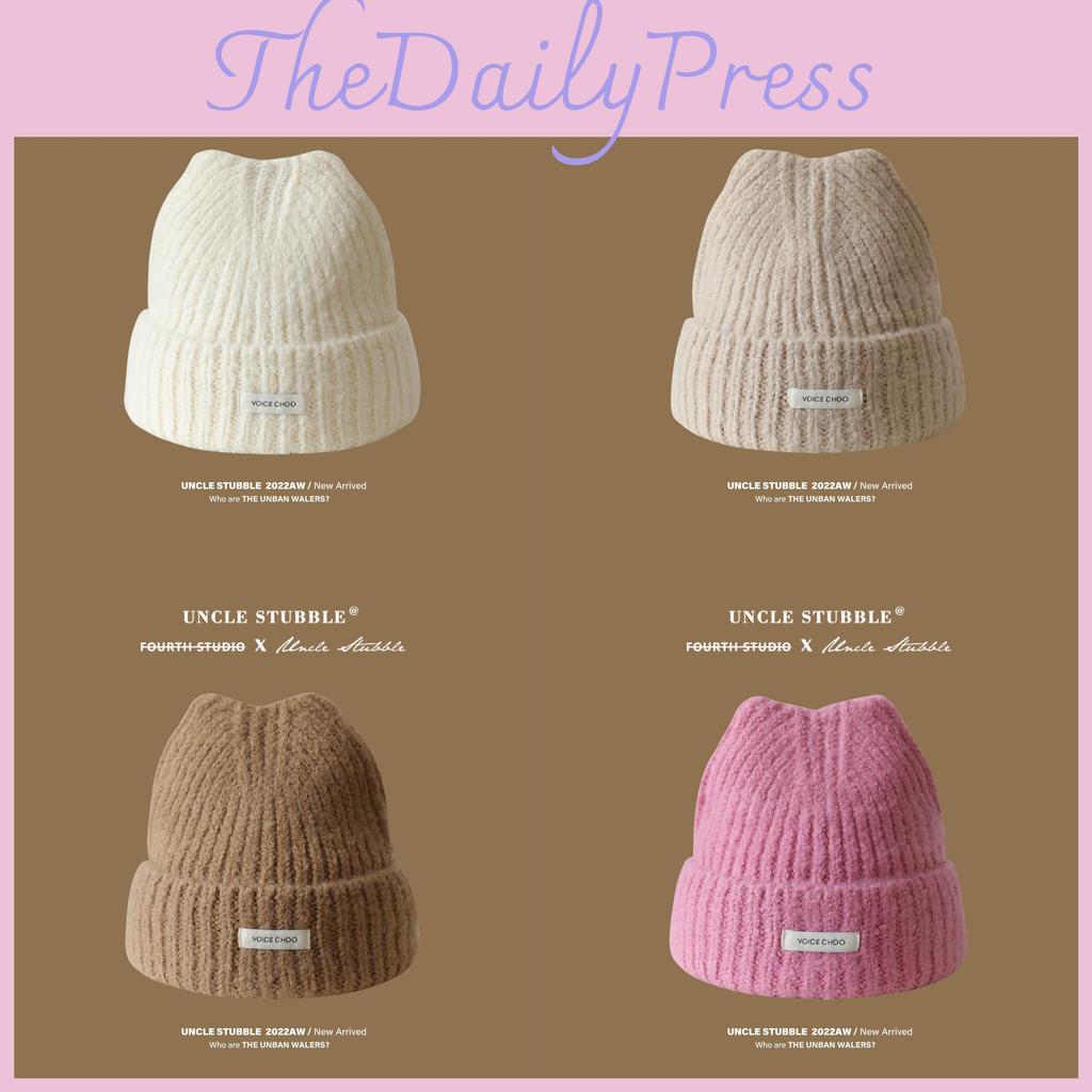 Women Woolen Knitted Beanie Cat Ear Solid Color Cold Protect Winter Fashion