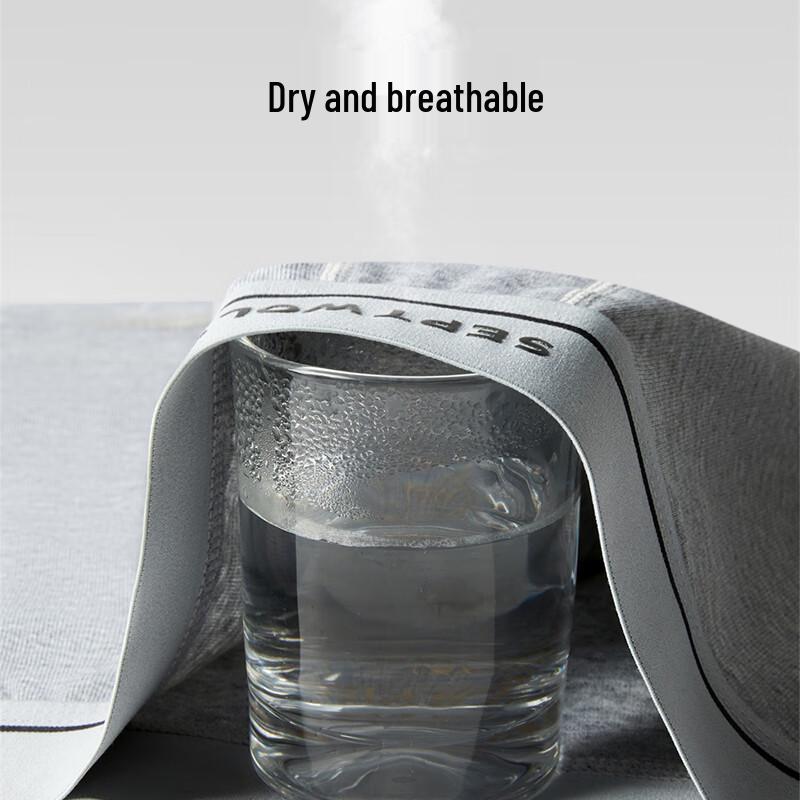 Septwolves Men's Breathable Antibacterial Cotton Boxer Briefs - Multi-pack