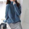 Women's Sweater Fall and Winter Thickened Turtleneck Women Loose Knitted Pullover Sweater Idle Style Bottoming Shirt Women