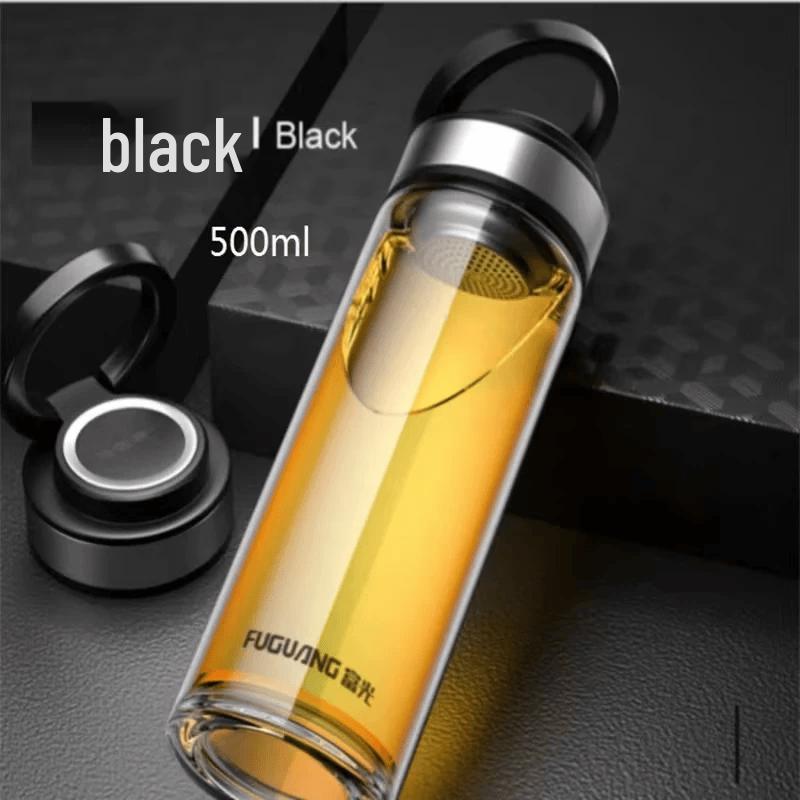 FUGUANG Large Capacity Single Layer Glass Tea Cup with Filter