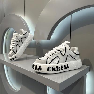 Letter Mannen Jeugd Platform Schoenen Designer Mannen Sneakers Mesh Leer Ademend Casual Boards Schoenen Originaliteit Mannen Schoenen
