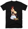 Vintage Pin-Up Girl with Toy Alligator T-Shirt