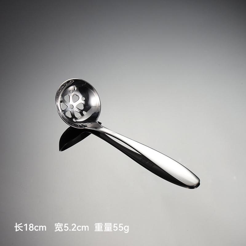 

304 stainless steel 088 series round head soup shell colander multi-specification bright household spoon hotel supplies
