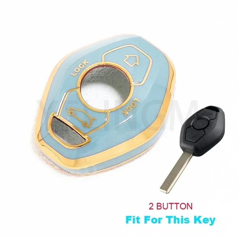 TPU Car Key Cover Case Cover for BMW X5 E53 X3 F83 E46 E39 E38 E60 E63 E61 E64 Series 3 5 7 330i Z3 Z4 E85 E86 M5 325i Shell Fob