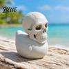 Modern Gothic Home Decor 3D Printed Skull Duck Ornament, Figurine, Creative Novelty Spooky Cute Figurine Halloween for Office Bedroom Living