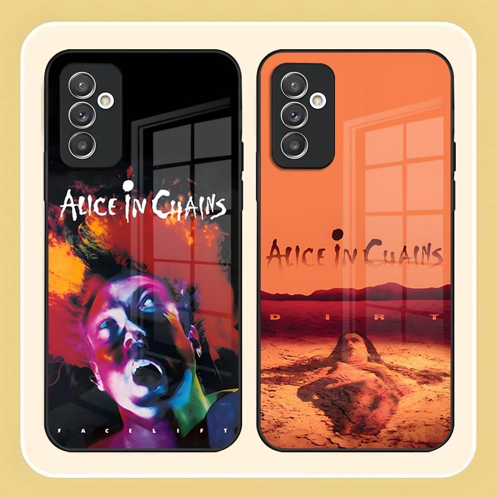 Heavy Rock Band-Alice In Chains Phone Case For Samsung S26 S24 Ultra S23 S22 S21 Fe S25 Plus A54 A34 A24 A53 A13 A16 Glass Cover