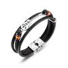 Lion head animal bracelet for men stainless steel braided chain wristband bracelet fashion hip hop jewelry