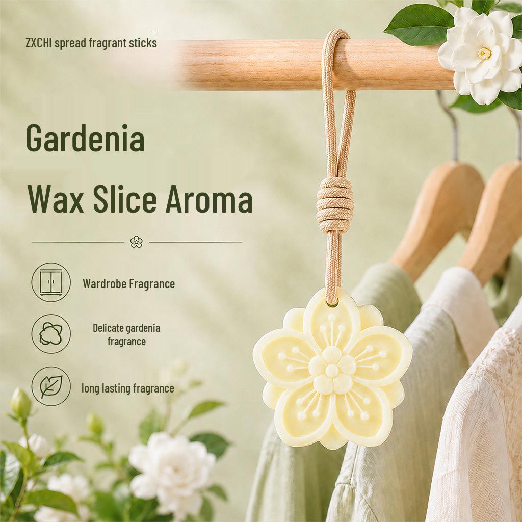 Gardenia Scented Wax Tablets, Long-lasting Home and Wardrobe Fragrance Pendant Gift