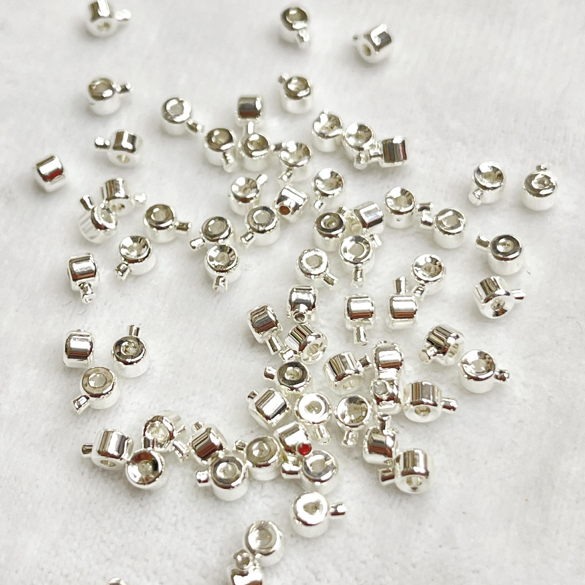 

Позолоченное удерживающее цвет позиционирование бусины ожерелье застежка-кнопка браслет своими руками отделка позиционирование клип пряжка позиционирование проволочный трос пряжка 3.2mm cylindrical серебряный