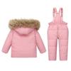 Children's Down Jacket Suit Boys and Girls 1-6 Years Old Thickened Two-piece Winter Style