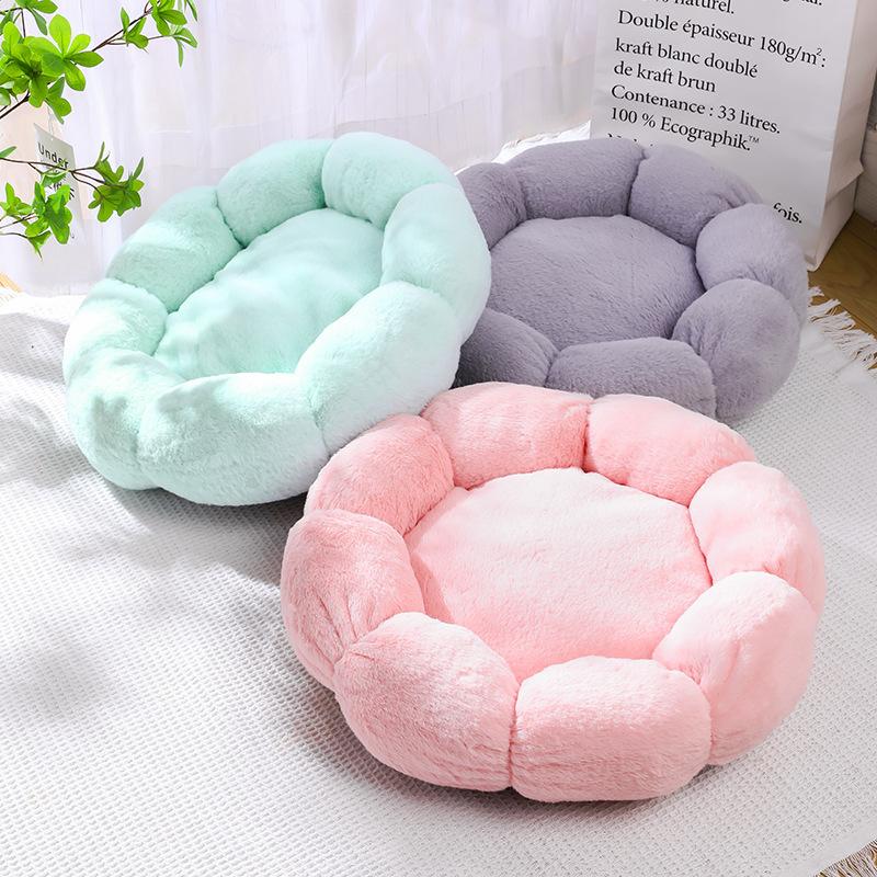 Flower Cat Nest Autumn and Winter Dog Nest Teddy Closed Cat Nest Winter Warm Pet Supplies