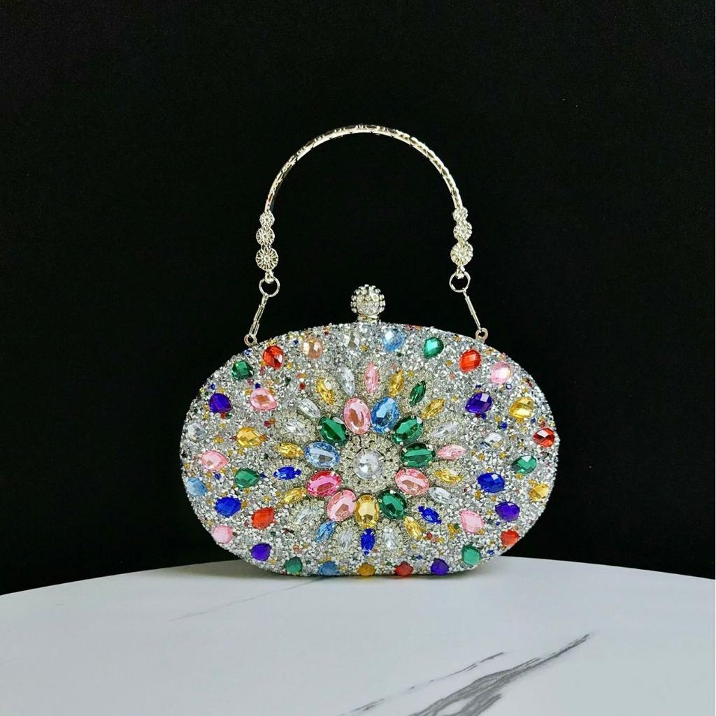 Sparkly Rhinestone Clutch Purse – Sunflower Crystal Handbag for Women, Wedding Party Evening Bag, Prom Bridal Dinner Clutch