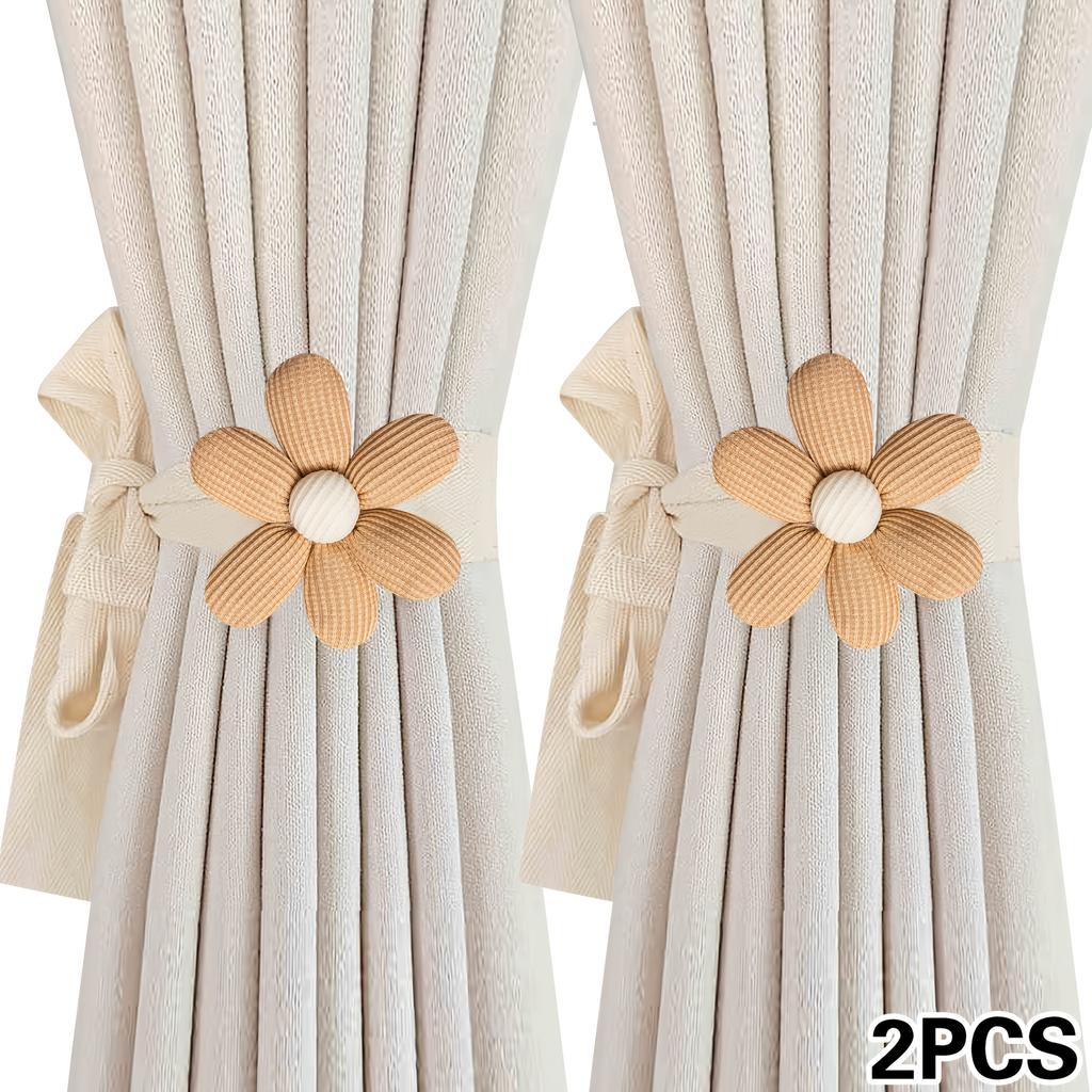 2pcs Modern Polyester Curtain Tiebacks, Adjustable No-Drill 3D Cartoon Animal Design, Creative Window Drapery Holdbacks for Living Room Decor