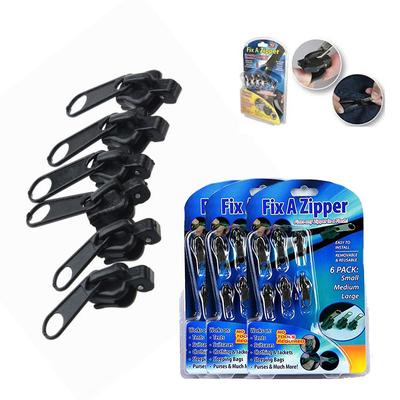 Home Party Supplies Fix A Zipper Portable 6PCS/Set Instant Fix Repair Kit Universal 3Sizes Popular Sewing Tools High Quality Slider Teeth Zippers