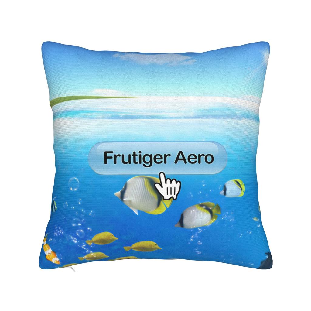 Frutiger Aero Y2K Square Pillow Case Piece Tech Orb Cushion Cover Customized Zippered Decorative Pillowcover for Car 40*40cm