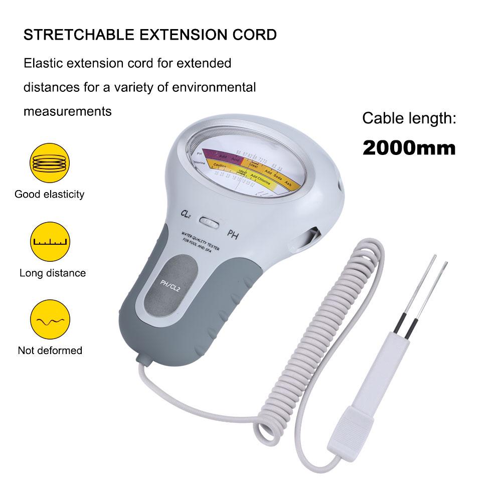 Портативный тестер воды для бассейна, детектор контроля качества воды хлора PH, измерительный прибор