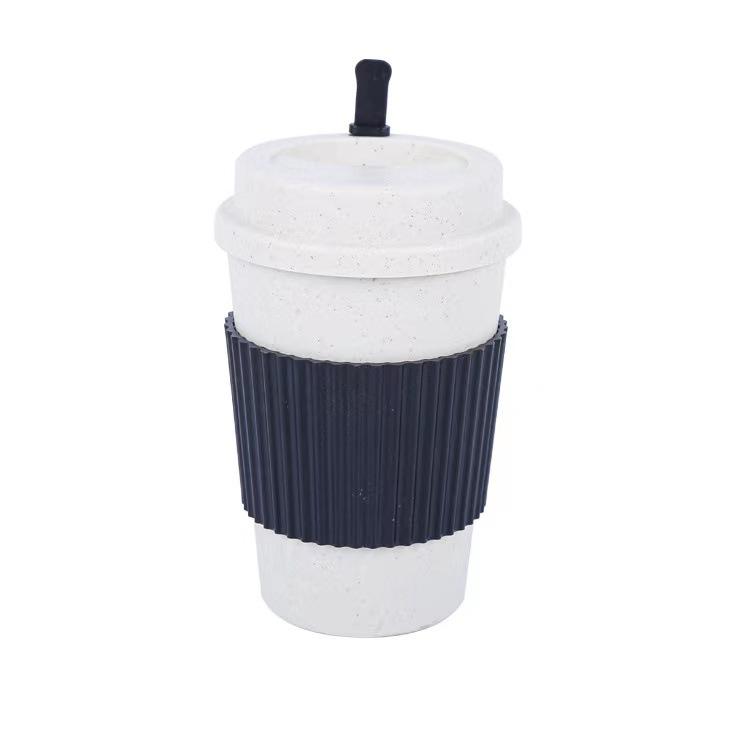 Wheat Straw Coffee Cup, European Portable Water Cup, Outdoor Leisure Cup, Personalized With Lid