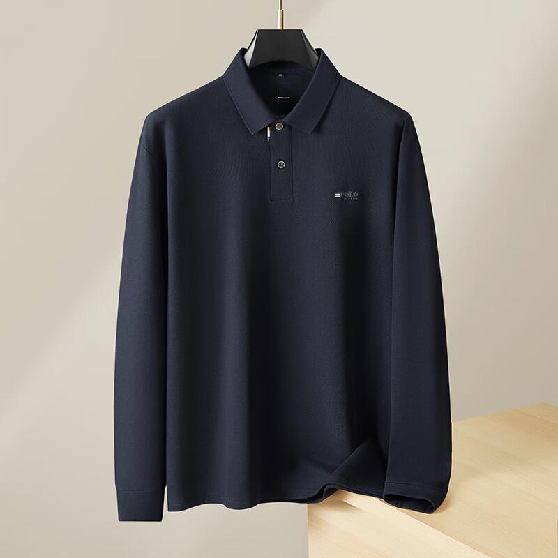

Dibinze Men s Plus Size Cotton Long Sleeve Polo Shirt 7XL