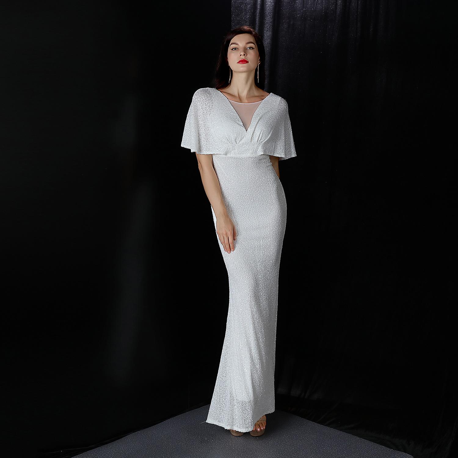 

Женские модные банкетные элегантные вечерние платья для девочек XL белый