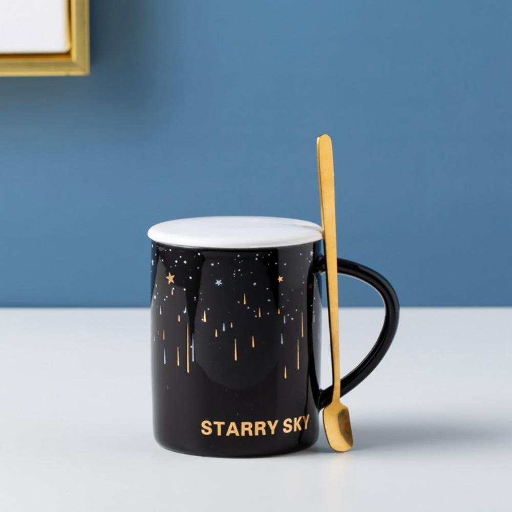 Xingyue Europäischer Ins einfacher geprägter Linien Kaffeetasse Keramiktasse Bürotasse Geschäftsgeschenk