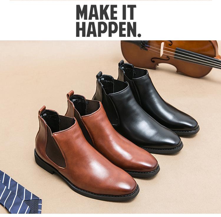 Men's Retro Chelsea Boots - Polished, Fashionable, Large Size Ankle Boots