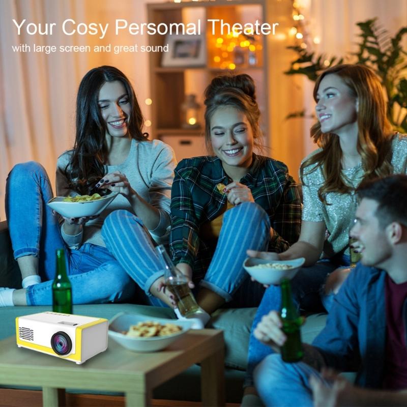 Portable Home Theater Projector Big Screen 1080P Display Perfect For Students And Family Entertainment