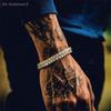 {Summer2} {Summer2} Hiphop Tennis Bracelet 3mm Cubic Zirconia Mens Crystal Link Chain On The Hand Streetwear Jewelry