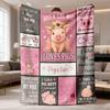 Adorable Pig Print Flannel Blanket | 2026 Latest, Festive Gift For Ladies, Suitable For Bed, Sofa, Living Room Decor, Soft And Comfortable All-Season 