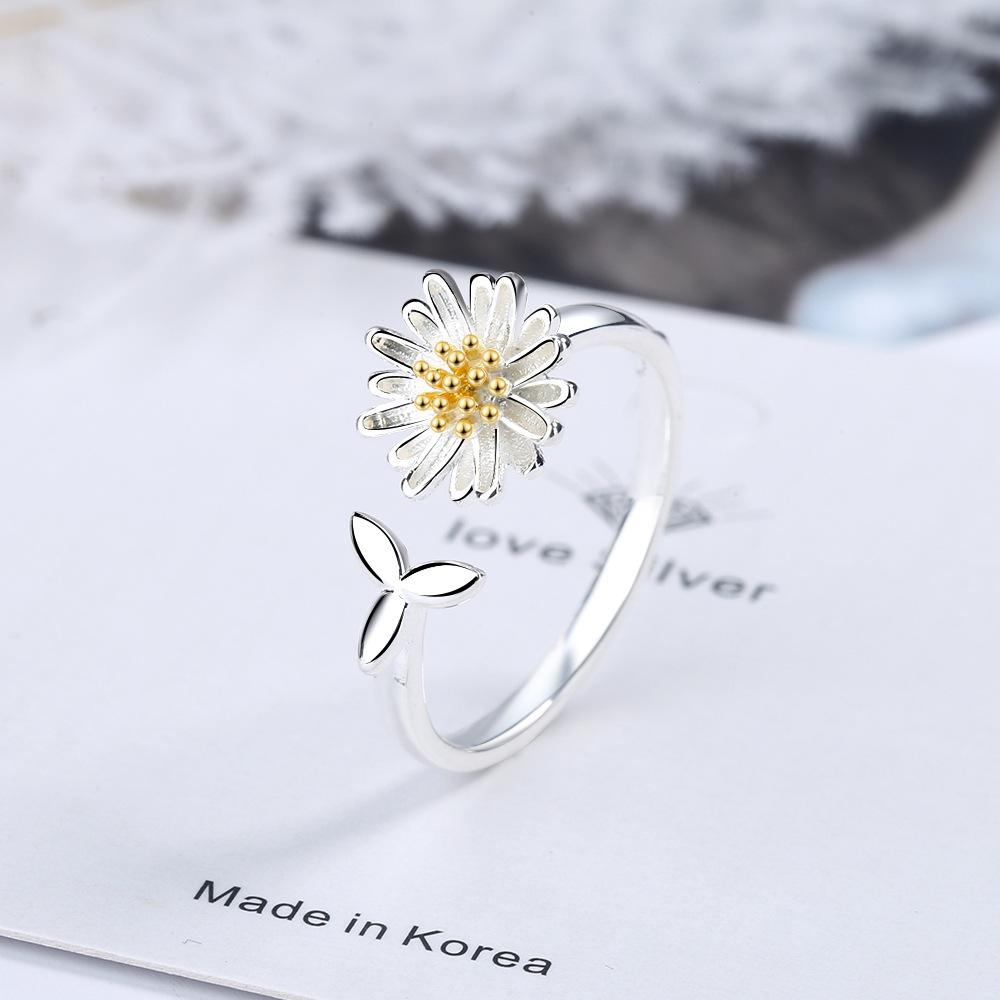 New  925 Sterling Silver Ring open Adjustable Fashion Exquisite Student Girlfriend Women Jewelry Accessories Wedding Party