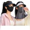 Women's Detachable Brim Sun Protection Face Mask, Ice Silk UV Shield, Full Face and Neck Coverage, Breathable Summer Facekini.