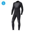 WS-19491 3mm Men Women One Piece Neoprene Nylon   Sleeve Wetsuit Swim Diving Suit(Man Black M)