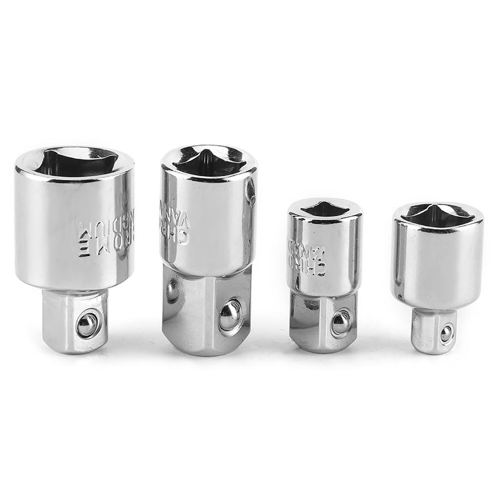 4pcs 14in 38in 12in Electric Wrench Sleeve Adapter Converter Chrome Vanadium Steel Drive Socket