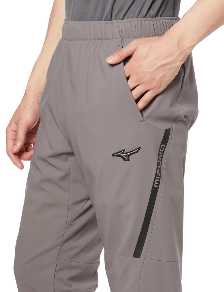 Mizuno Training Wear Tech Lining Warm and Granite Size L Pants, Stretch, 32MFA540, Gray,