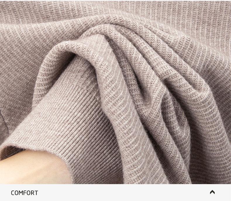 2025 Puyuan Men's Long Sleeve Round Neck Casual Knit Sweater for Young Adults