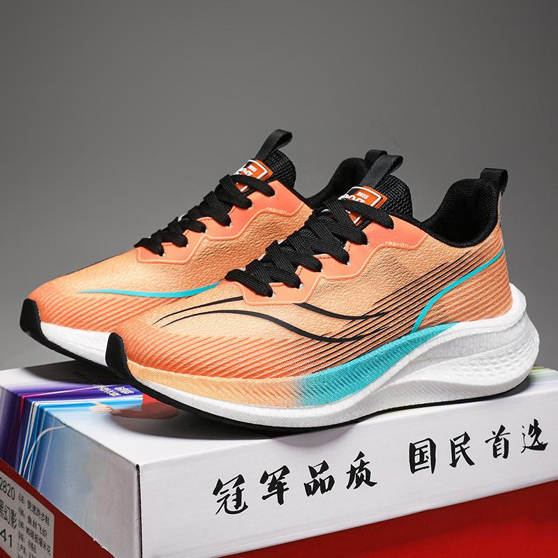 Men's Shoes Summer New Student Fly-woven Mesh Breathable Sports Casual Shoes Youth Soft-soled Running Shoes