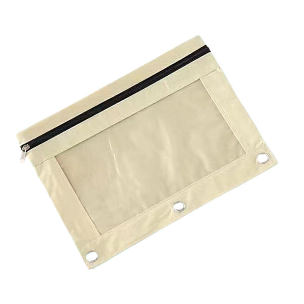 8 Color zipper pencil bag Oxford Cloth Stationery Storage Bag clear window design  for Office School Supplies pen Organizer