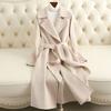Autumn and Winter New Woolen Coat Women's Medium and Long Knee-slim Lace-up Woolen Coat High-end Woolen Coat Women