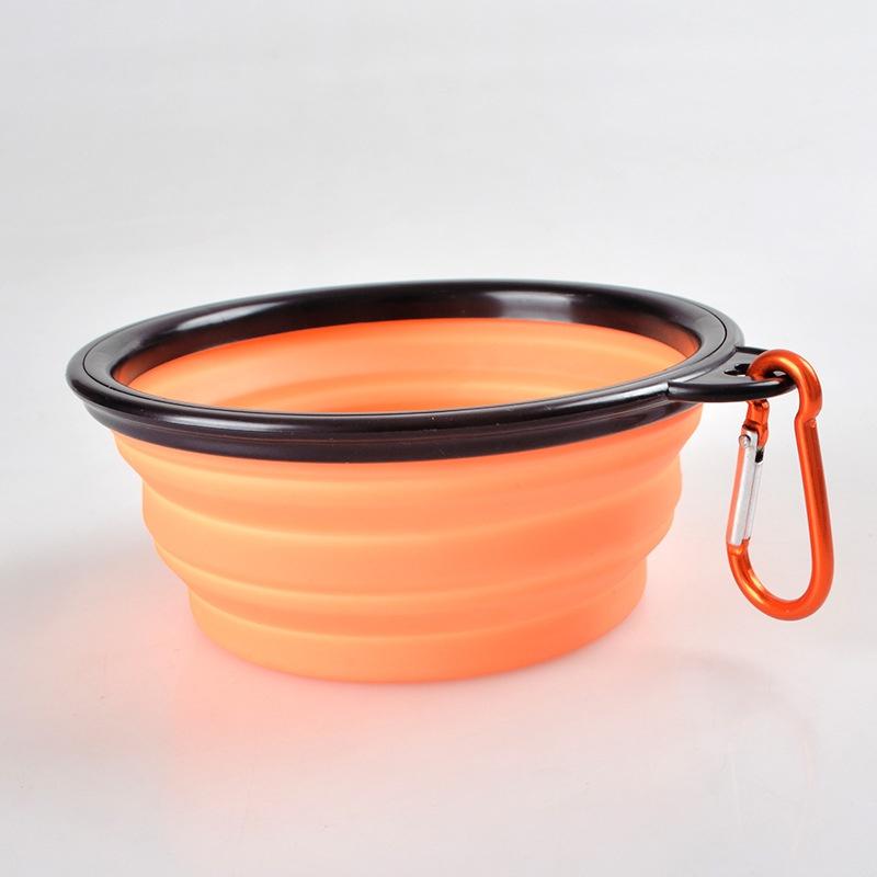Collapsible Dog Pet Folding Silicone Bowl Outdoor Travel Portable Puppy Food Container Feeder Dish Bowl