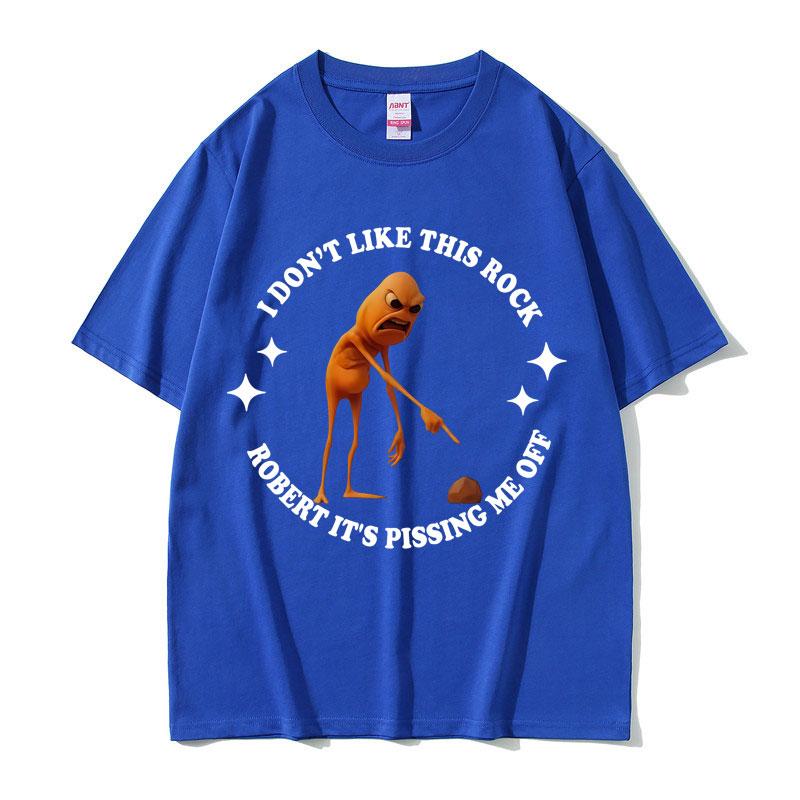 I Dont Like This Rock Its Pissing Me Off Marcus The Worm Funny Meme Tshirt Men Women Casual Cotton Vintage Short Sleeve Tshirt
