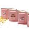 Creative Engagement Ring Case Velvet Jewelry Packaging Durable Book Shape Ring Box  Travel