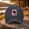 The Beast Inside Me Cat Print Washed Baseball Cap Unisex Duckbill Cap for Golf Casual Outdoor Daily Wear