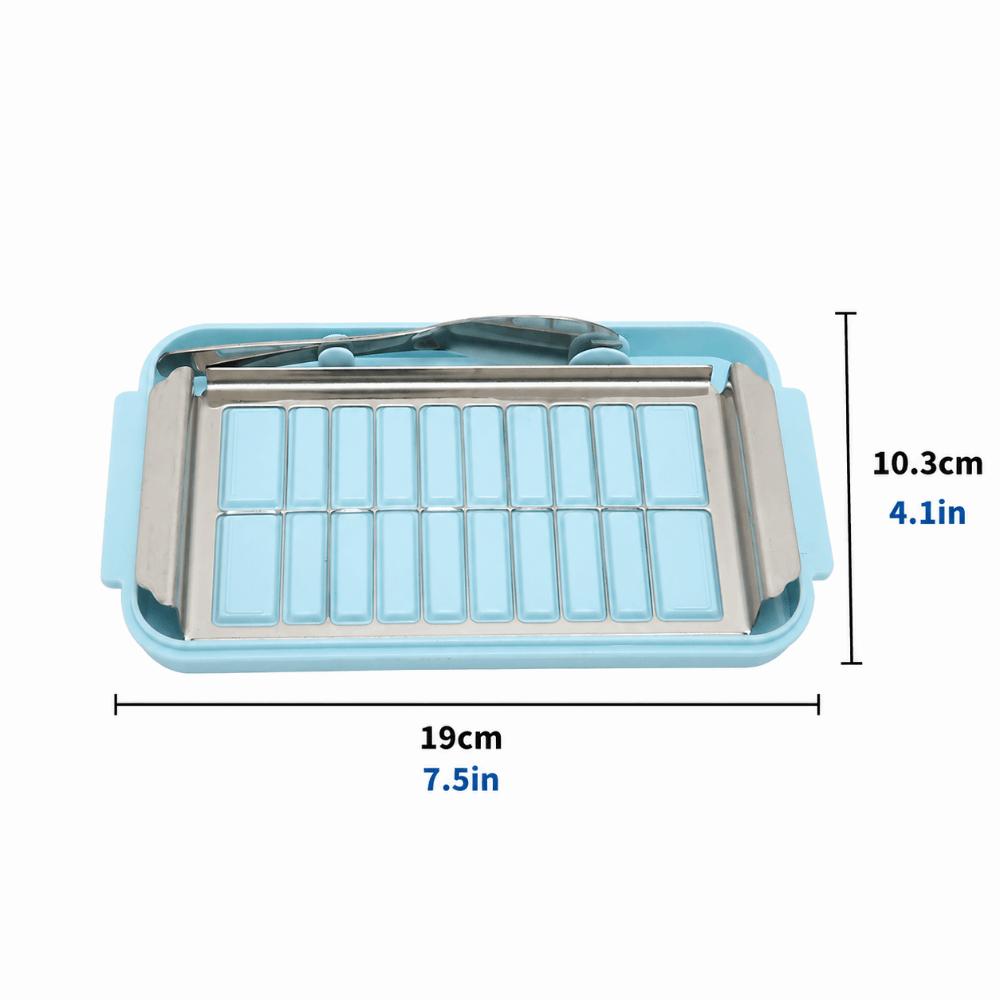 2 In 1 Design Butter Slicer Cutter Transparent Cover Butter Dispenser Slicer Kitchen Countertop