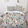 Copripiumino Mostro Cartone Animato Misura King Queen Set Letto Animali Adorabili Divertenti per Bambini Ragazzi Ragazze Anime Poliestere Copripiumino