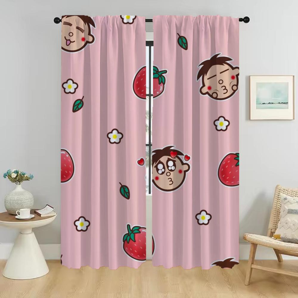 Modern Living Room Curtains for Camera Wangwang Tulle for Bedroom Home Interior Curtains 2 Pieces Halloween Decoration Shades