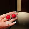 French Elegance, High-end Pearl Flash Diamond Stud Earrings, Personalized Design, Round Earrings, Temperament, Versatile Earrings.